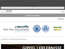 Tablet Screenshot of feel-the-mountains.com